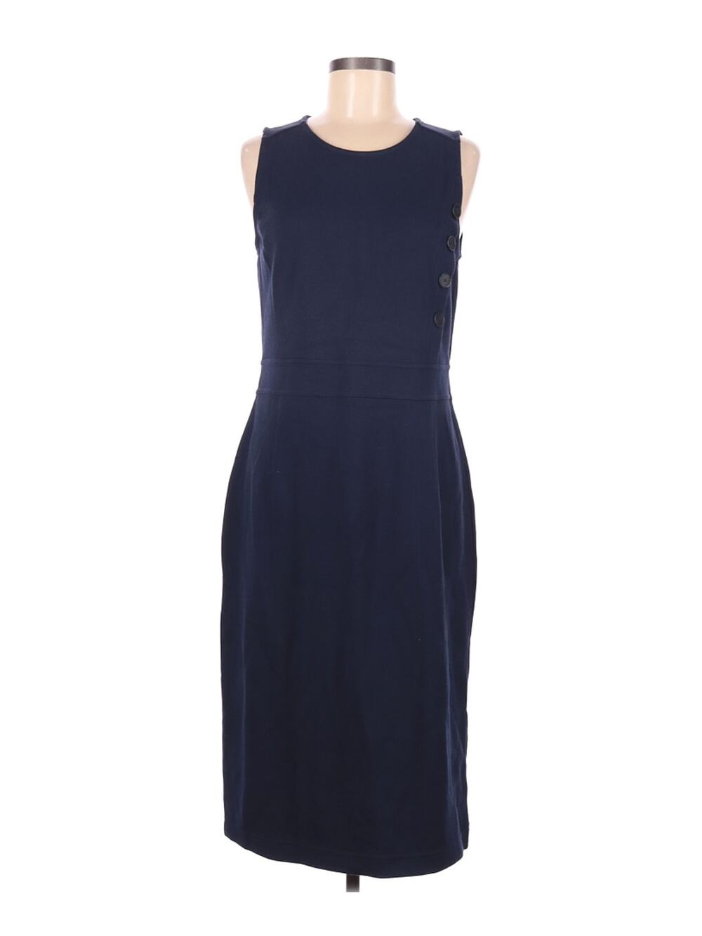 Halogen Casual Dress Size Medium Dark Blue Sleeveless Summer Casual Career